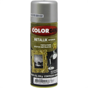 Spray Colorgin Metallik Prata 350Ml