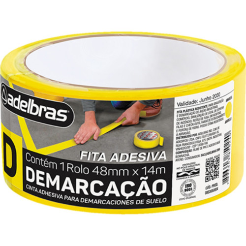 Fita Ades Demarcacao Adelbr Amarelo 48Mmx14M