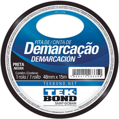 Fita Ades Demarcacao Tekbond Pr 48Mmx15M