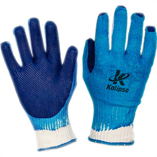 Luva Tricotada Blue Grip 08-M Kalipso - Kit C/12 Unidades