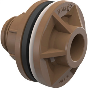 Adaptador  C/Flange Pvc Tigre E 1.1/2 Marrom