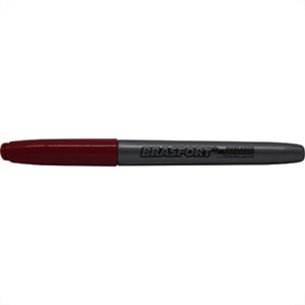 Caneta P/Marcacao Perman.Indl Brasfort Vermelho - Kit C/12 Unidades