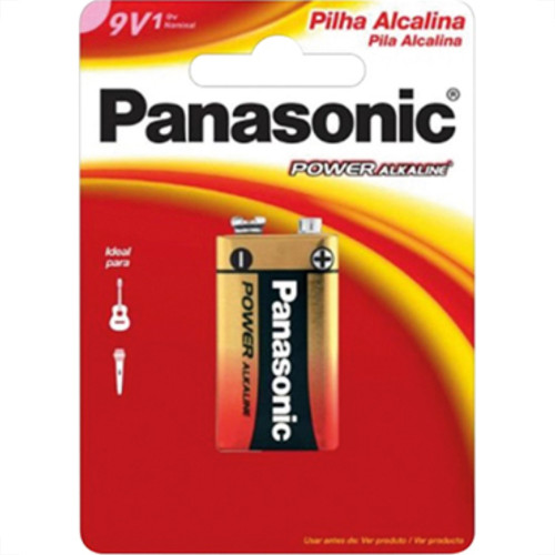 Pilha Alcalina Panasonic Bateria 9V