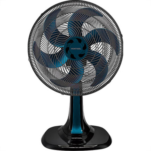 Ventilador De Mesa 30Cm Preto/Azul 127V Turbo Vent