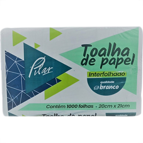 Papel Toalha Branco 20X21Cm C/1000 Pilar