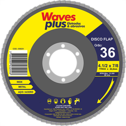 Disco Flap Waves 4.1/2 X 36 Zirconia