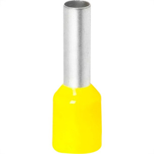 Terminal Pre-Isol Ilhos 25 Comp22 Amarelo Penzel - Kit C/100 Unidades