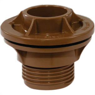 Adaptador  C/Flange Pvc Socel 1 Marrom - Kit C/12 Unidades