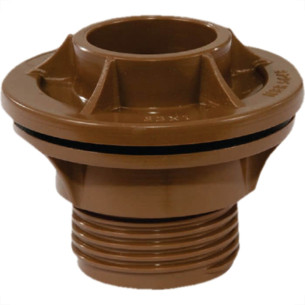 Adaptador  C/Flange Pvc Socel E 1.1/2 Marrom - Kit C/5 Unidades