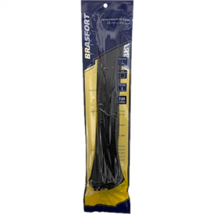 Abracadeira Nylon Brasfort 3,6X400 Preto C/100