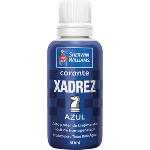 Corante Xadrez 50Ml Azul - Kit C/12 Unidades