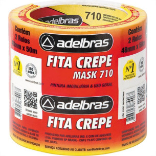 Fita Crepe Adelbras Mask 48X50M  - Kit C/2 