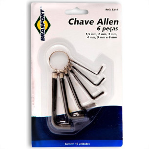 Chave Allen Brasfort 1,5 A 06Mm Com 06 Pecas 8215