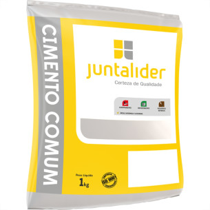 Cimento Comum Cinza Juntalider 1Kg  - Kit C/20 