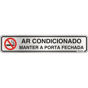 Placa Sinalizacao Aluminio 05X25 ''Ar Condicionado'' 100An