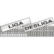 Placa Sinalizacao Aluminio 03X01 ''Liga/Desliga'' 24 Pecas 100Cq