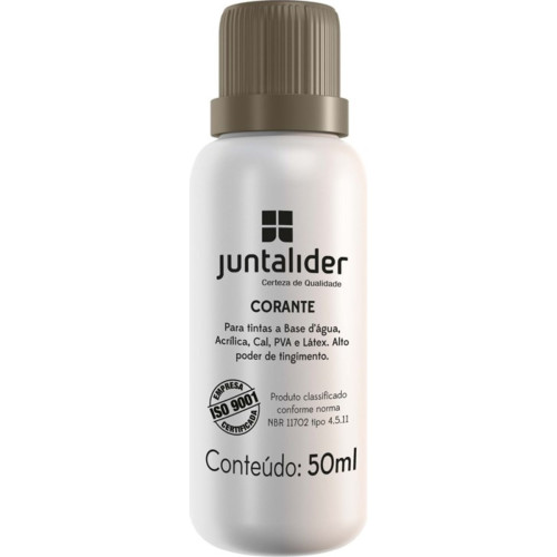 Corante Juntalider Marrom 50Ml Para Tinta  - Kit C/12 