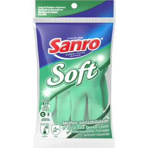 Luva Sanro Soft Forrada Tam.G Par 