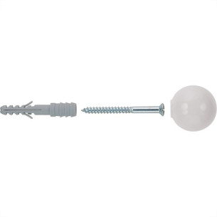 Batedor Porta Fischer Bola Branco Com 15 Pecas 600370