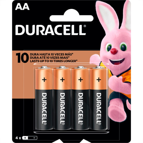 Pilha Duracell Alcalina Pequena Aa Cartela 4Pecas 