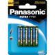 Pilha Panasonic Palito Aaa Cartela 4 Pecas R03Ual/4B400