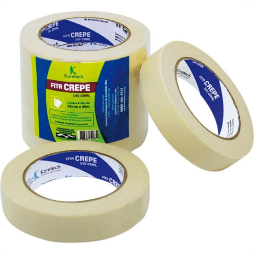 Fita Crepe Koretech 24X45M Pa.31.11.4.0040 ] - Kit C/4 