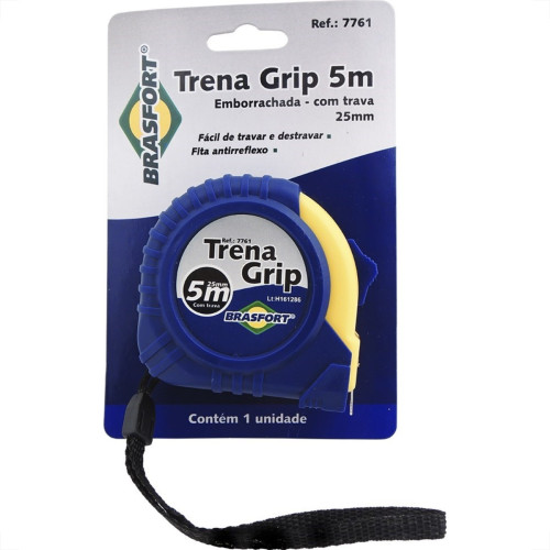 Trena Brasfort Emborrachada Grip 5M/25Mm Com Trava 7761