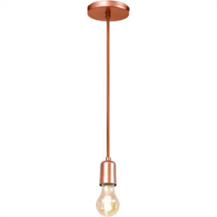 Luminaria Pendente Condulai Enerlux Solaris Cobre Para Lampada Filamento 6475