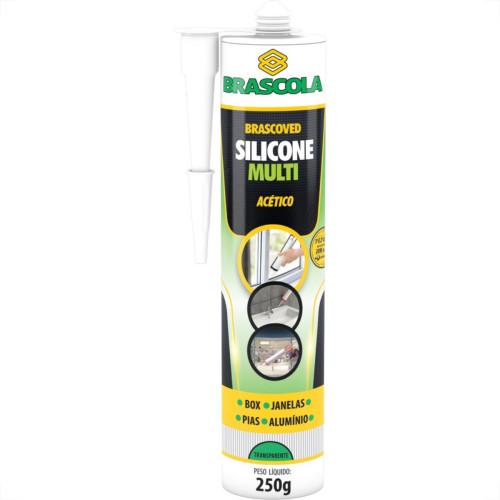 Cola Silicone Brascoved 250G Acetico Incolor 