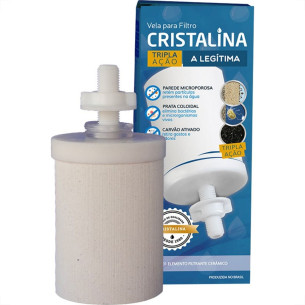 Vela Filtro Barro Cristalina Carvao Tripla Acao Vta - Kit C/12 