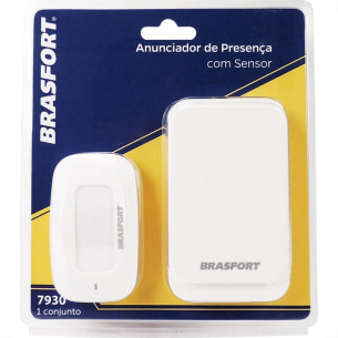 Anunciador De Presenca Brasfort Com Sensor Branco 7930