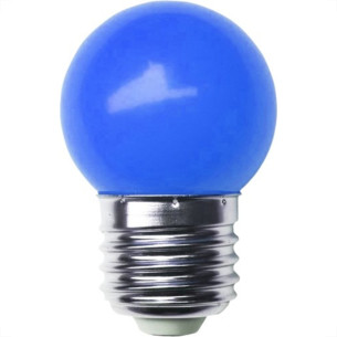 Lampada Led Bolinha Galaxy E27 1.5Wx220V Azul 1216 - Kit C/10 