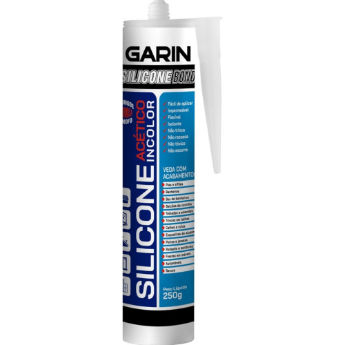 Cola Silicone Bond Garin 250G Incolor Ssai-250