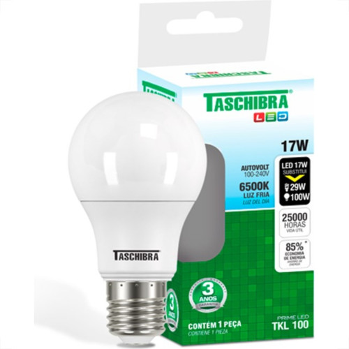 Lampada Led Bulbo Taschibra 17W 6500K E27 