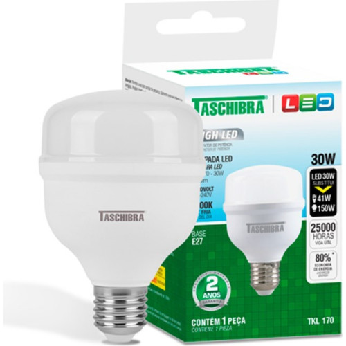 Lampada Led Bulbo Taschibra 30W 6500K E27 