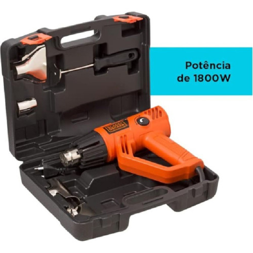 Soprador Termico Black & Decker 1800W 127V Com Maleta Hg2000K-Br