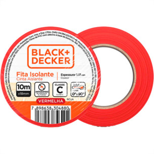 Black Fita Isolante B&D Verm 10Mt - Kit C/10 Rl