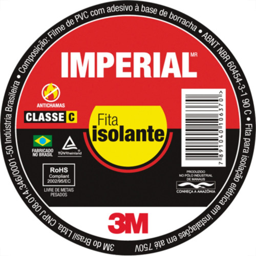 3M Fita Isolante  Imperial 05 Mts - Kit C/10 Pc