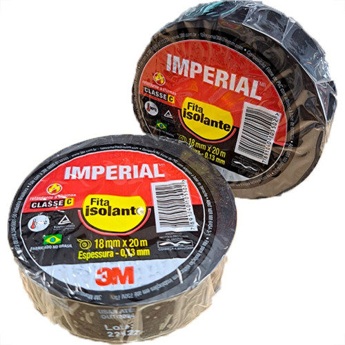 3M Fita Isolante  Imperial 20 Mts - Kit C/10 Pc