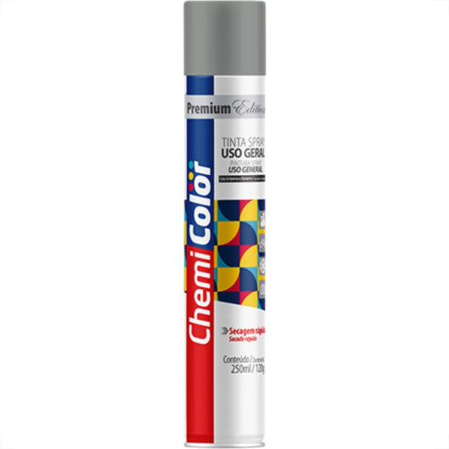 Chemicolor Spray Chemic Geral Cinza Esc. 250Ml