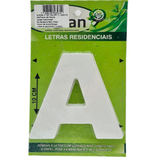 Lubian Letra  3D Branca Abs A 10Cm