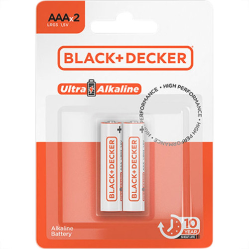 Black Pilha B&D Ultra Alkalin.Aaa Lr3 C/2