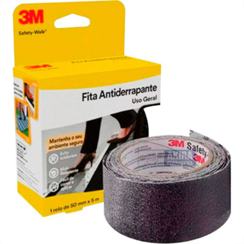 3M Fita Antiderrapante  Int.5Mt - Preta