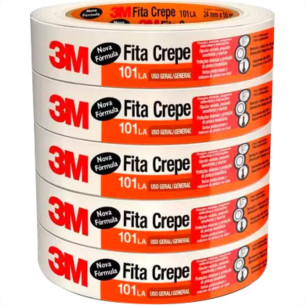 3M Fita Crepe  101La Uso Ger.24X50M - Kit C/5 Rl