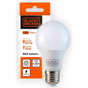 Black Lamp Led Bulbo B&D A60 09W 6,5K