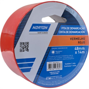 Fita Demarcacao Solo Norton 48Mm X 14M Vermelha