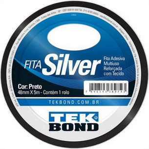 Fita Silver Tape Tekbond 48Mm X 5M Preta