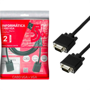 Cabo Audio/Video Pix Vga 2M Preto - 018-9511