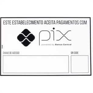 Placa Look 20X30Cm (Aceitamos Pix) - Kit C/5 Pecas