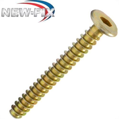 Parafuso Estrutural Moveleiro Tampinha 13 Allen Bicromatizado Newfix 7,0 X 4,0Mm - Kit C/2 Centos